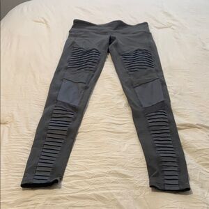 ALO Yoga Gray Moto Leggings